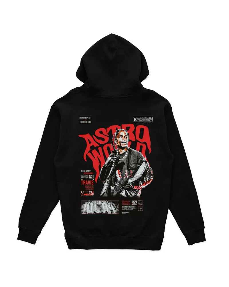 Block Custom - Travis Scott Sicko Mode on Air Hoodie - Black | bloc...