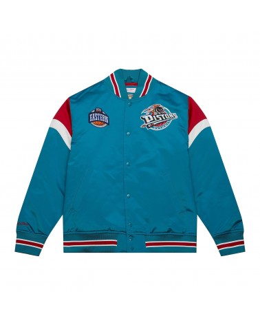 Mitchell & Ness - NFL Detroit Pistons Heavyweight Satin Jacket - Teal