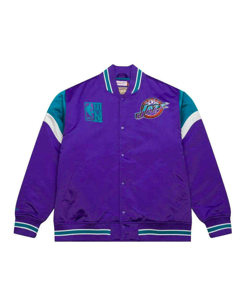 Mitchell & Ness - NFL Utah Jazz Heavyweight Satin Jacket - Purple