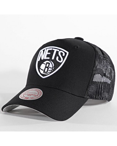 Mitchell & Ness - Monogram Brooklyn Nets Trucker Cap - Black