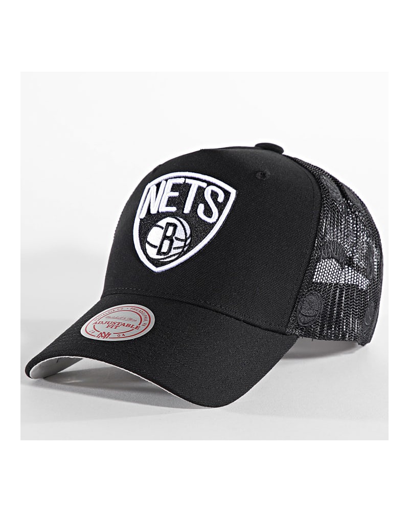 Mitchell & Ness - Monogram Brooklyn Nets Trucker Cap - Black