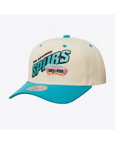 Mitchell & Ness - Retro Type San Antonio Spurs Snapbak HWC - Off White