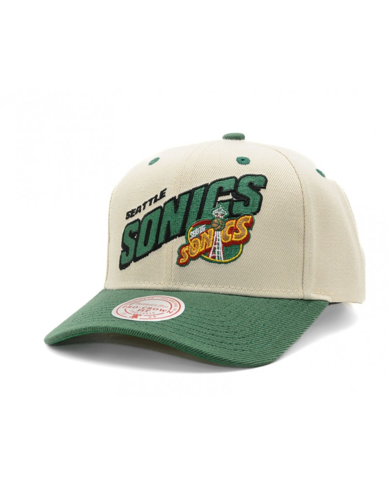 Mitchell & Ness - Retro Type Seattle Supersonics Spurs Snapbak HWC - Off White