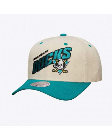 Mitchell & Ness - Retro Type Seattle Anaheim Ducks Snapbak HWC - Off White