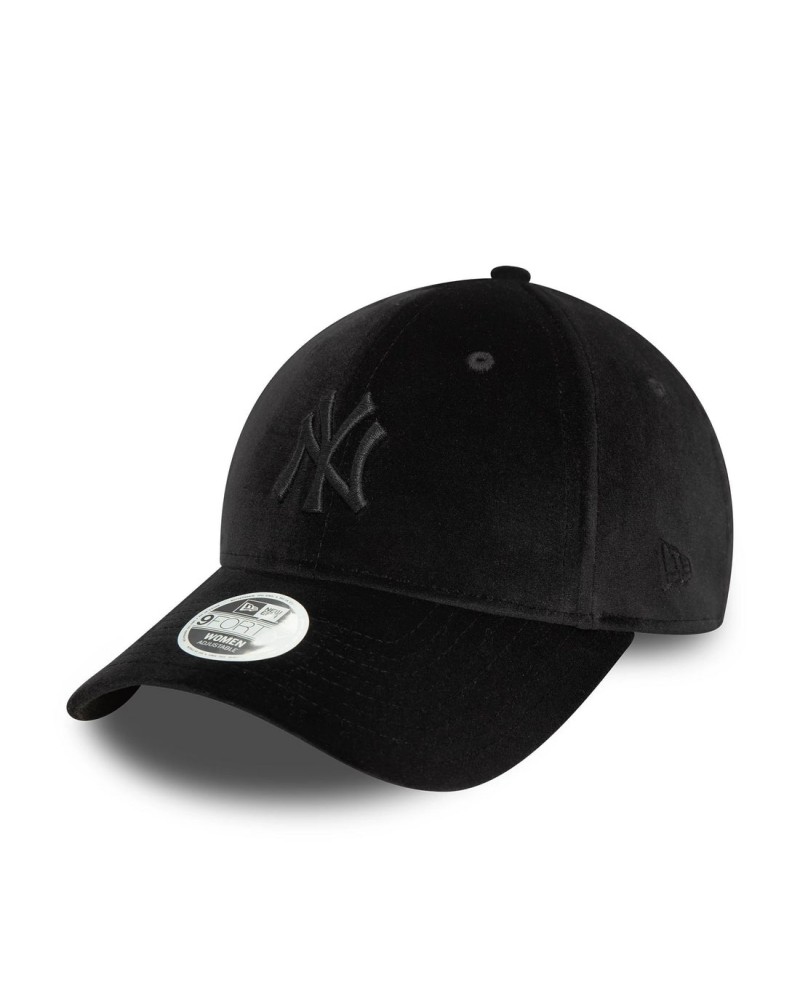 New Era - New York Yankees Womens Velour Midi Black 9FORTY Adjustable Cap - Black