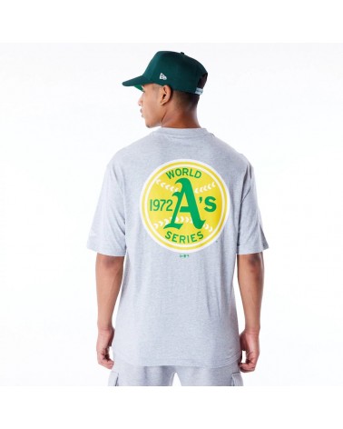 New Era - Oakland Athletics MLB World Series Grey Oversized T-Shirt - Grey