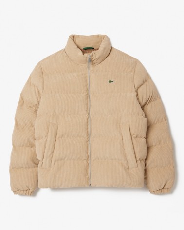 Lacoste - Velvet Cord Puffer Jacket - Khaki