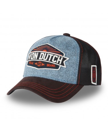 Von Dutch - LEA02 Truckercap - Denim Blue/Black/Brown