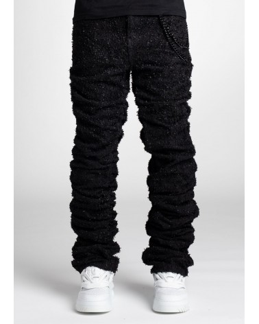 Guapi Clothing - Super Stacked Denim Pant - Black