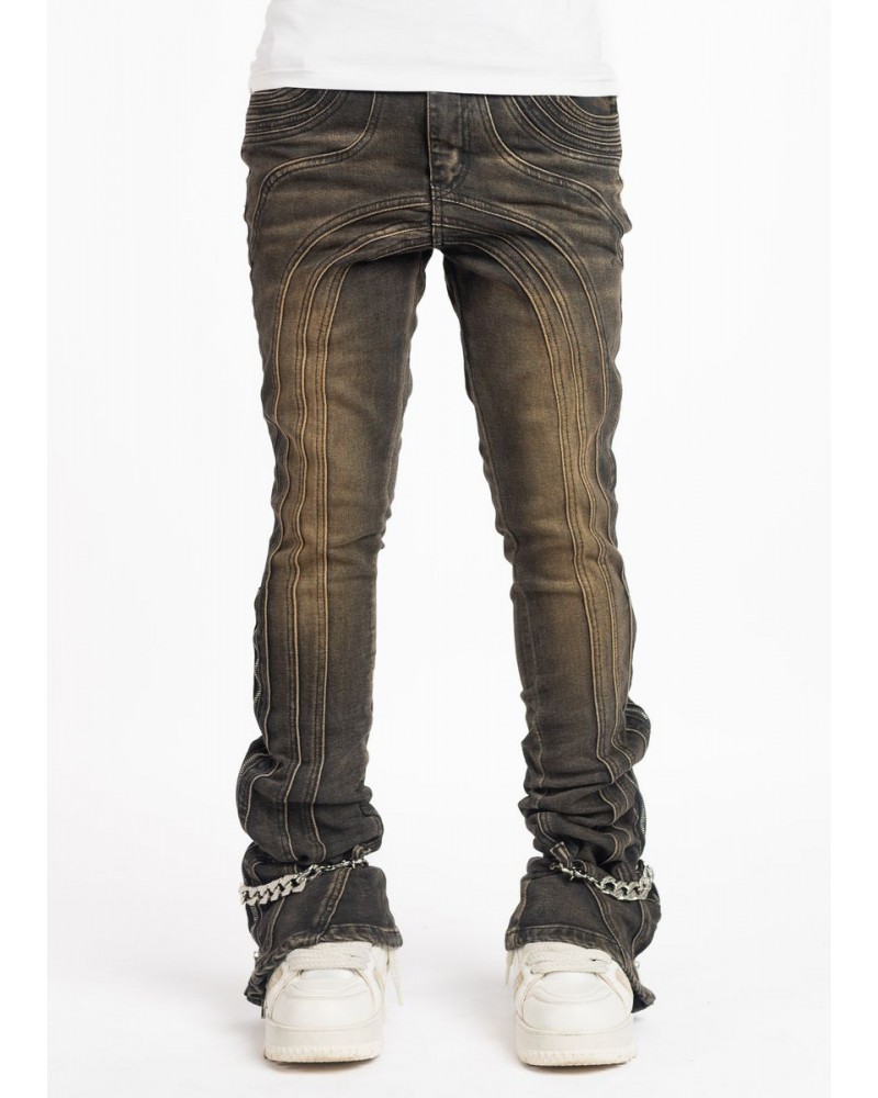 Guapi Clothing - Copper Chain Denim Pant - Washed Grey