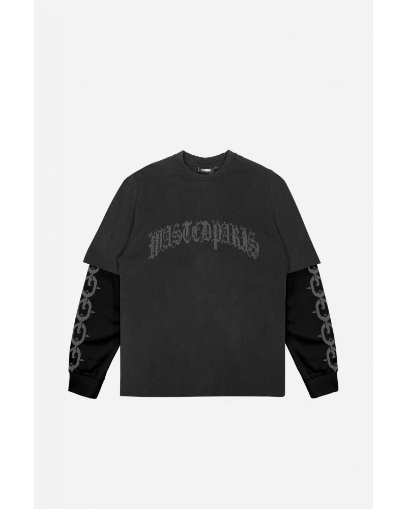 Wasted Paris - Chrome T-Shirt Age Long Sleeve - Black