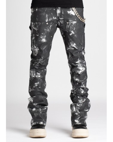 Guapi Clothing - Obsidian Black Leather Carpenter Pants - Black