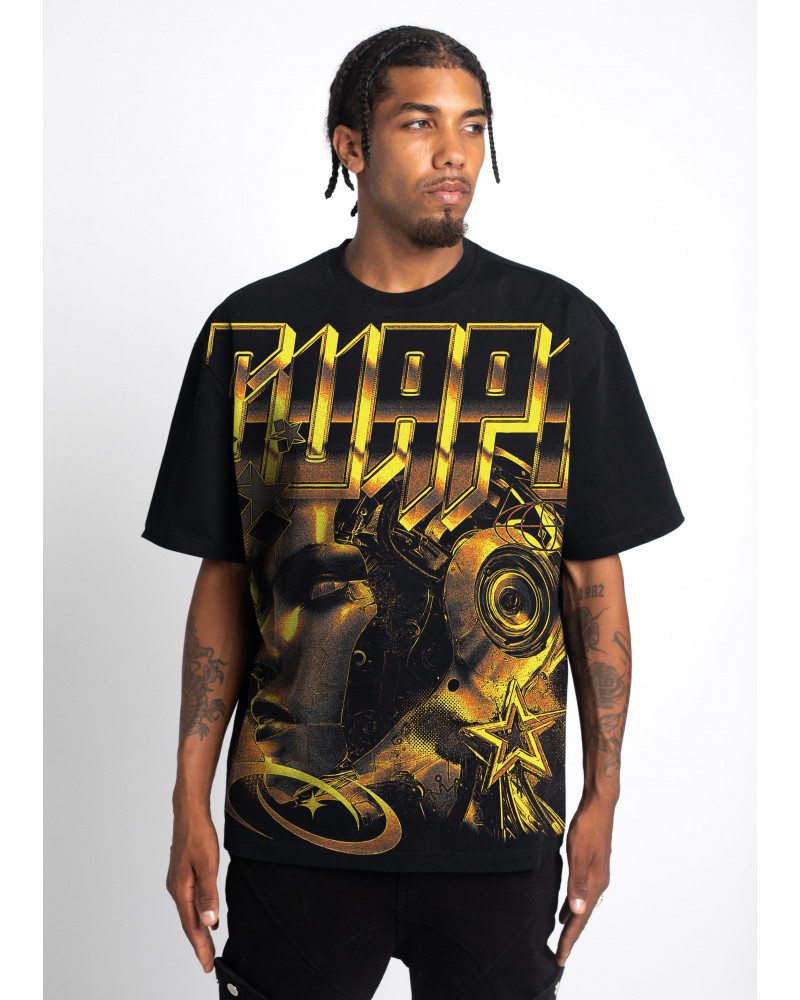 Guapi Clothing - Cyber Yellow Tee - Black