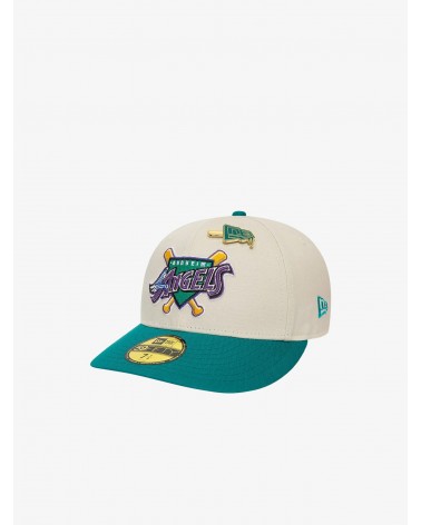 New Era - Anaheim Angels MLB Pin Low Profile 59Fifty Fitted Cap - Stone / Teal