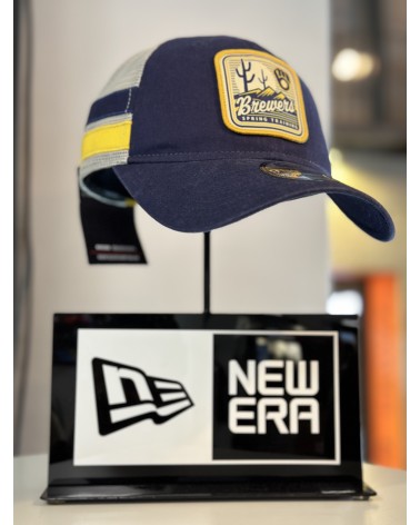 New Era - Brewers Stripe 9Twenty Trucker Cap - Navy