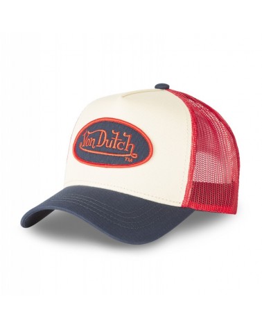 Von Dutch - Mesh Trucker Cap - Beige / Red