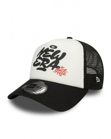 New Era - New Era Graffiti Trucker 9Forty Youth Cap - White / Black