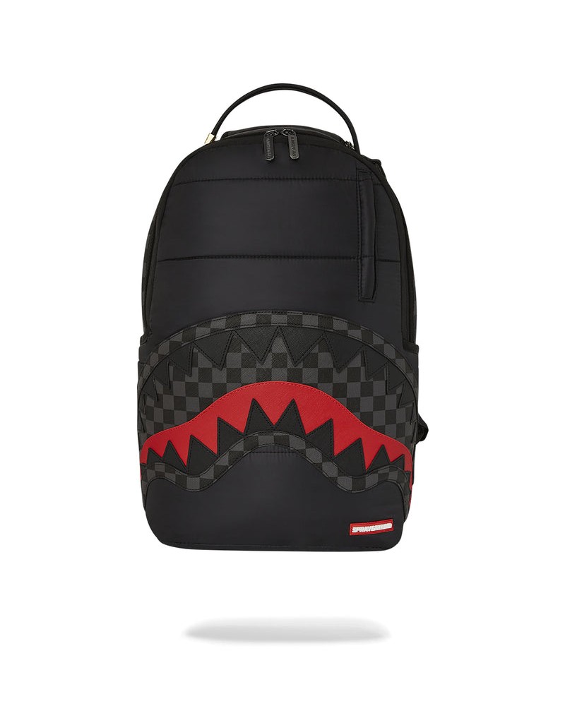 Sprayground - Black Puffer Grey Check Backpack - Black