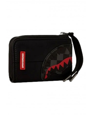 Sprayground - Black Puffer Grey Check Wallet - Black