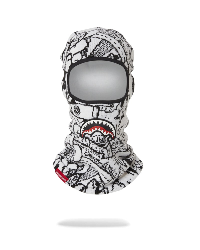 Sprayground - Graffitti Champs Elsees Ski Mask - White