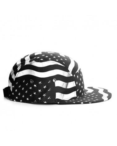 Cayler And Sons - Flagged 5 Panel Cap - Black / White