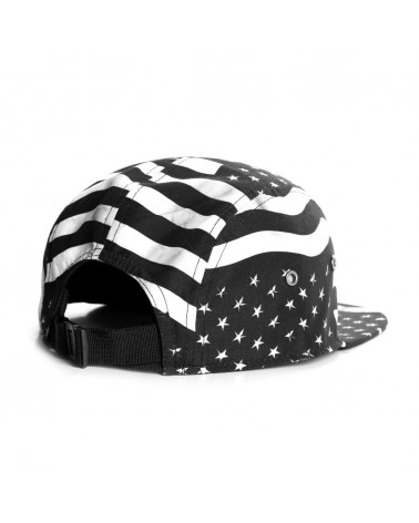 Cayler And Sons - Flagged 5 Panel Cap - Black / White