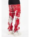 Guapi Clothing - Blood Red Tapestry Cargo Pant - Red/White | blocks...