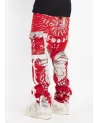 Guapi Clothing - Blood Red Tapestry Cargo Pant - Red/White | blocks...