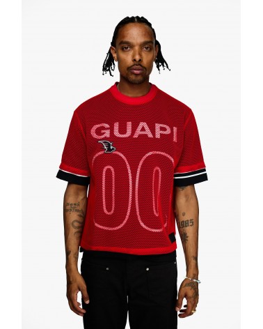 Guapi Clothing - Mesh Bat 00 Tee - Crimson Red