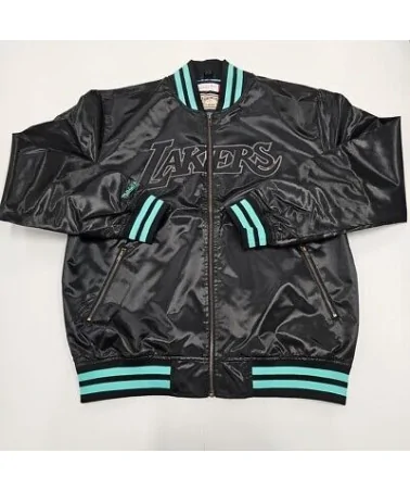 Mitchell & Ness - NBA L.A Lakers Stateside Pastel Print Satin Jacke...