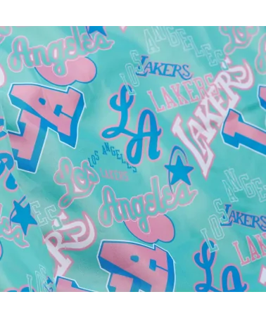 Mitchell & Ness - NBA L.A Lakers Stateside Pastel Print Satin Jacke...