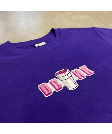 Block Limited - Drank Embroidery Patch Crewneck - Purple