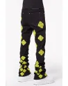 Guapi Clothing - Cyber Icon Stacked Denim - Black/Volt | blockshops