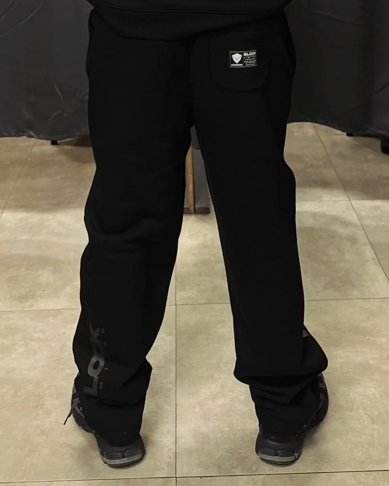 Block Limited - We Run The Block Ltd Straight Joggpant - Black | bl...