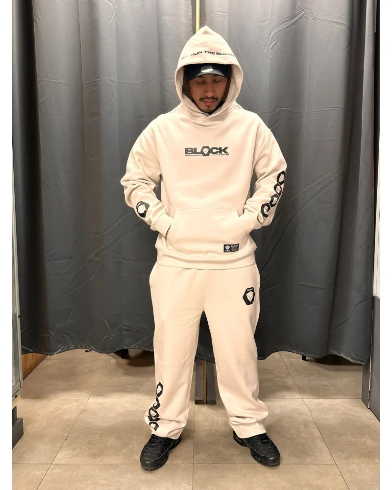 Block Limited - We Run The Block Ltd Hoodie - Bone | blockshops