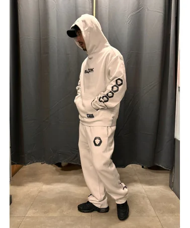 Block Limited - We Run The Block Ltd Straight Joggpant - Bone