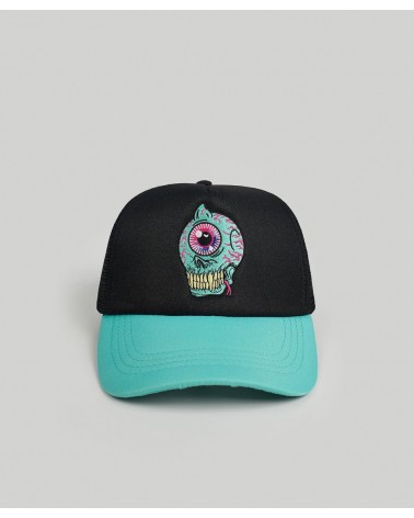 Mishka NYC - Cyco Simon Embroidered Trucker Cap - Black / Turquoise