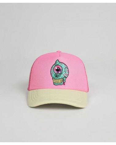 Mishka NYC - Cyco Simon Embroidered Trucker Cap - Pink / Cream