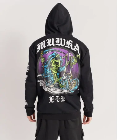 Mishka NYC - Death Adders Biker Zip Up Hoodie - Black | blockshops