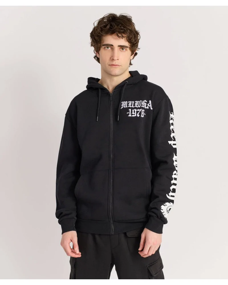 Mishka NYC - Death Adders Biker Zip Up Hoodie - Black | blockshops