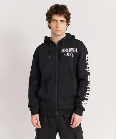 Mishka NYC - Death Adders Biker Zip Up Hoodie - Black | blockshops