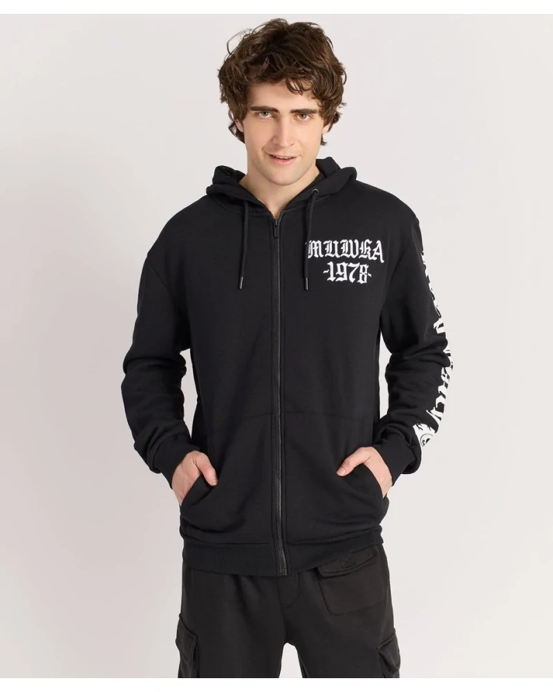 Mishka NYC - Death Adders Biker Zip Up Hoodie - Black | blockshops
