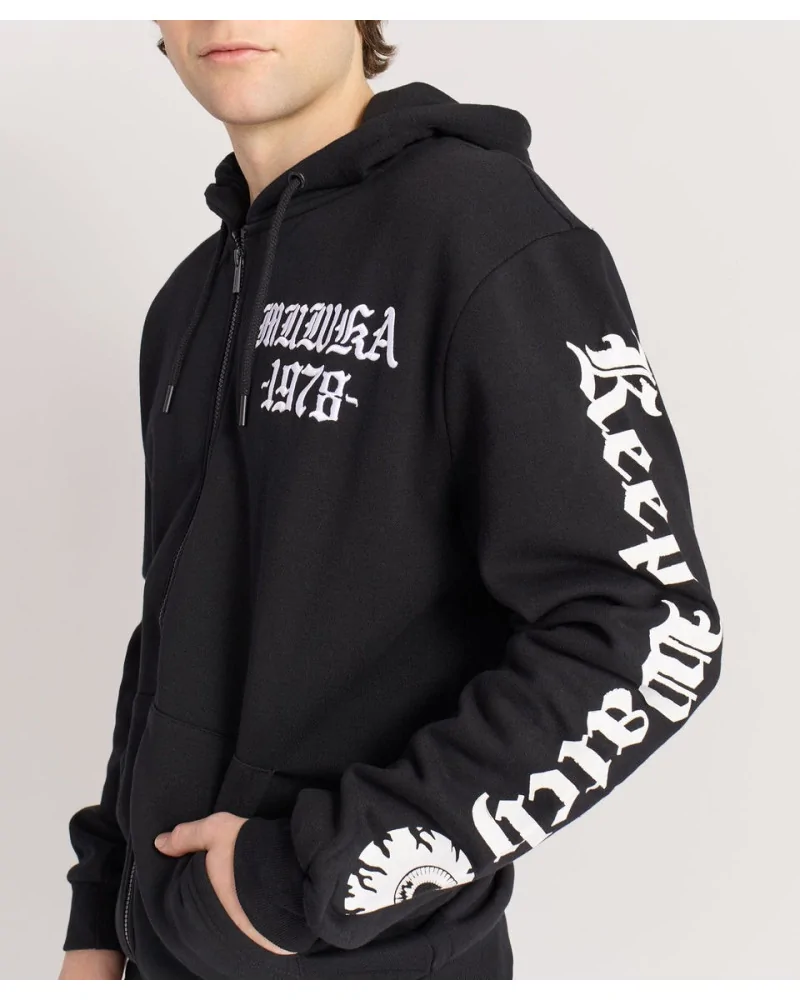 Mishka NYC - Death Adders Biker Zip Up Hoodie - Black | blockshops