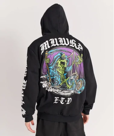 Mishka NYC - Death Adders Biker Zip Up Hoodie - Black | blockshops