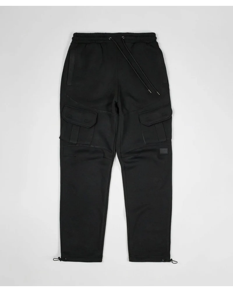 Reason - Bank Relaxed Fit Fleece Cargo Pants - Black