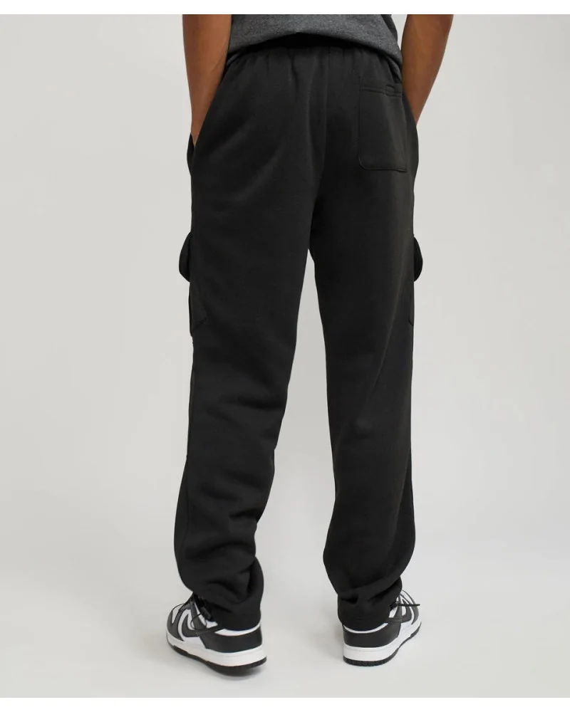 Reason - Bank Relaxed Fit Fleece Cargo Pants - Black
