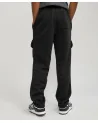 Reason - Bank Relaxed Fit Fleece Cargo Pants - Black