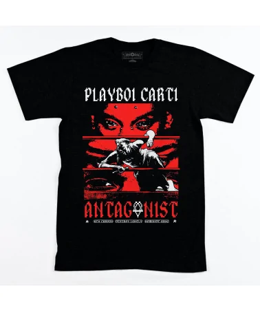 Block Custom - Plaiboi Carti Antagonist Tee - Black