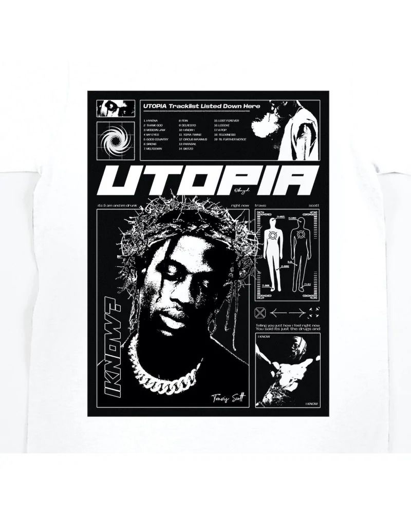 Block Custom - Travis Scott Utopia Tee - White | blockshops