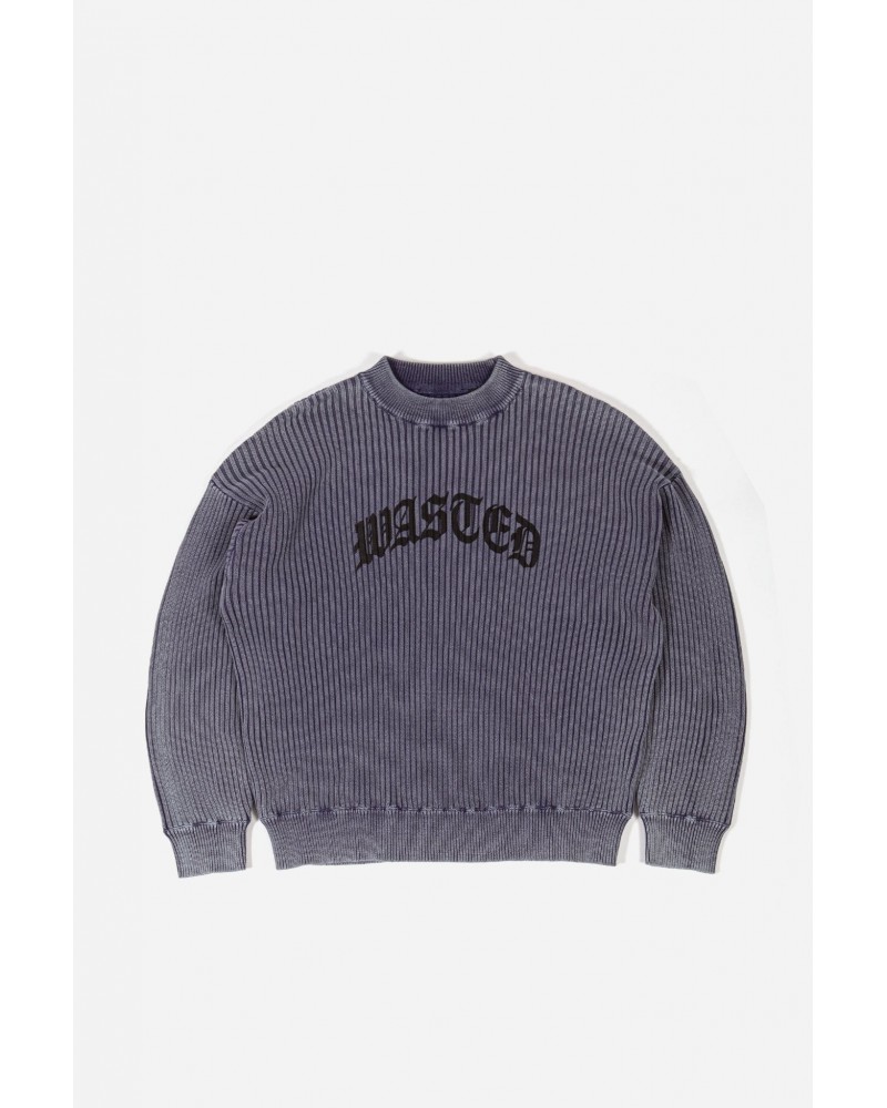 Wasted Paris - Legacy Rib Sweater - Night Blue